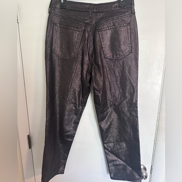 Metallic Black Coated Pants - Picture 5 of 5